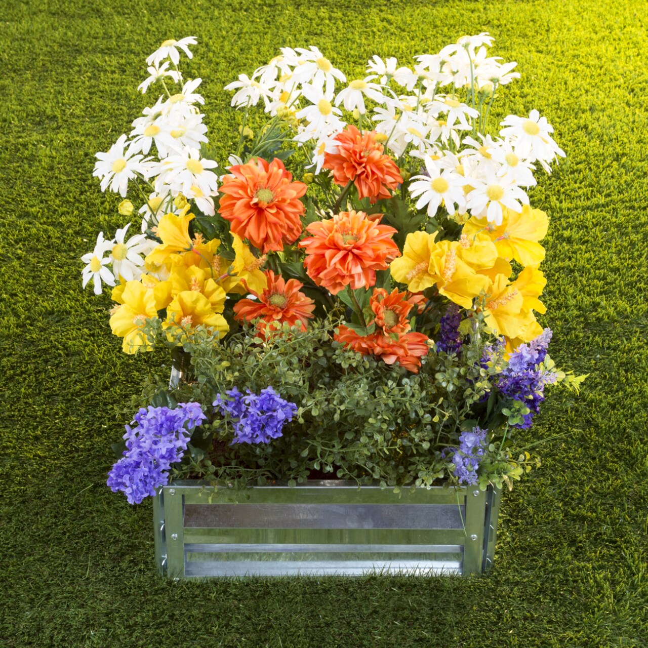 Pure Garden Raised Garden Bed Galvanized Iron 14.25"X13.5"X5.5" Planter Kit